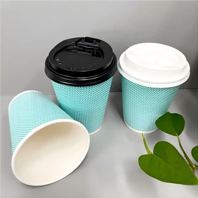 10 oz נייר גלי חם כוס - אקולוגי-ידידותי ומבודד לקפה ותה Ø90